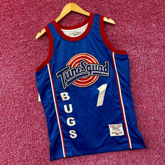 Headgear Classics Bugs Bunny Tune Squad Space Jam Basketball Jersey Large - Picture 3 of 5